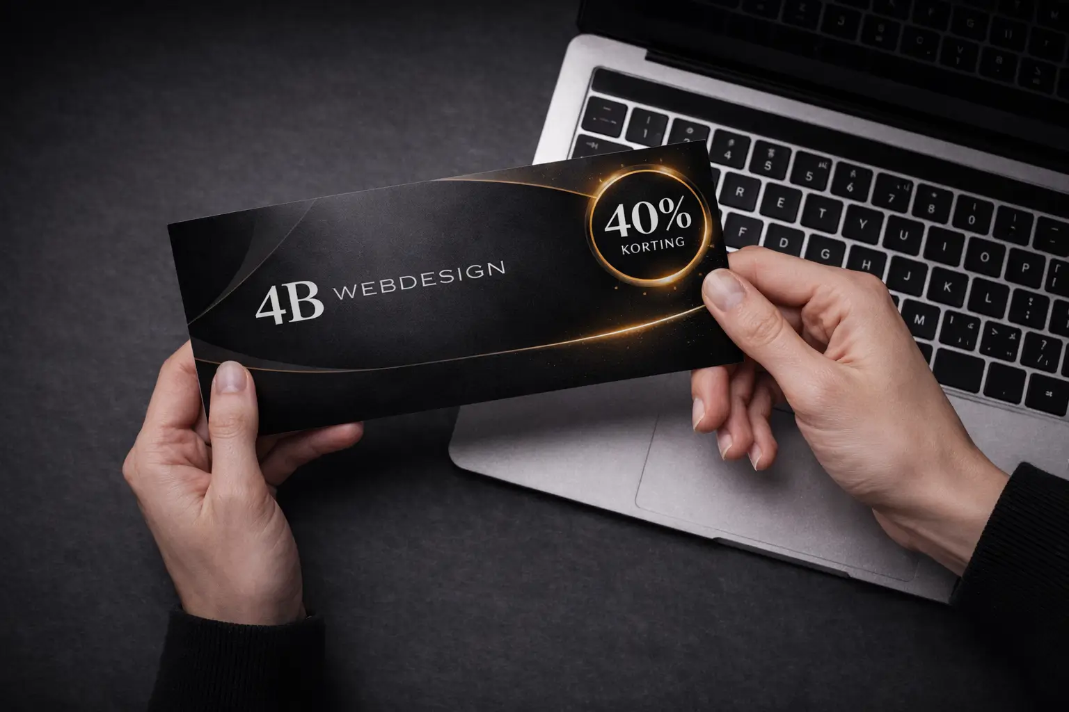 4B Webdesign actie coupon - 40% korting