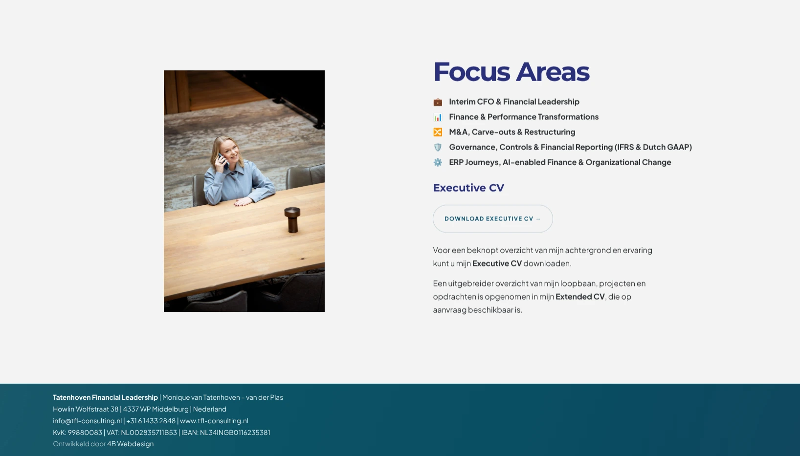 Services pagina van Tatenhoven Financial Leadership