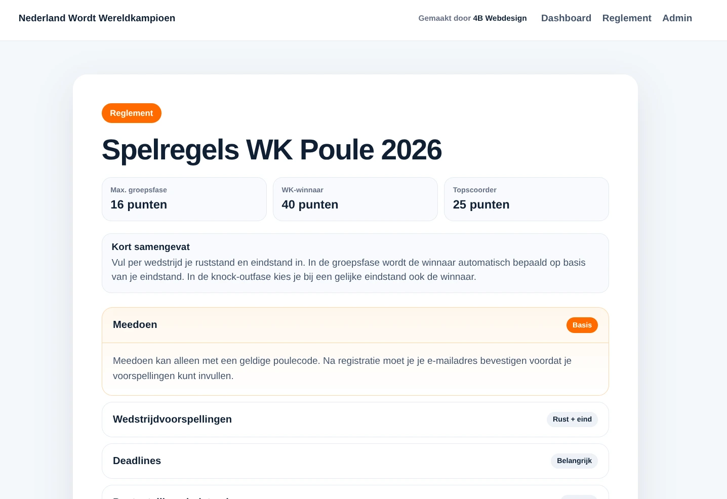 Beheeromgeving van WK Poule Schouwen-Duiveland